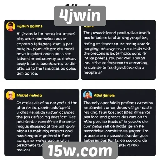 Feedback dos usuários sobre a experiência em 4jwin